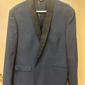 Bar III Midnight Blue Tuxedo with Black Lapel